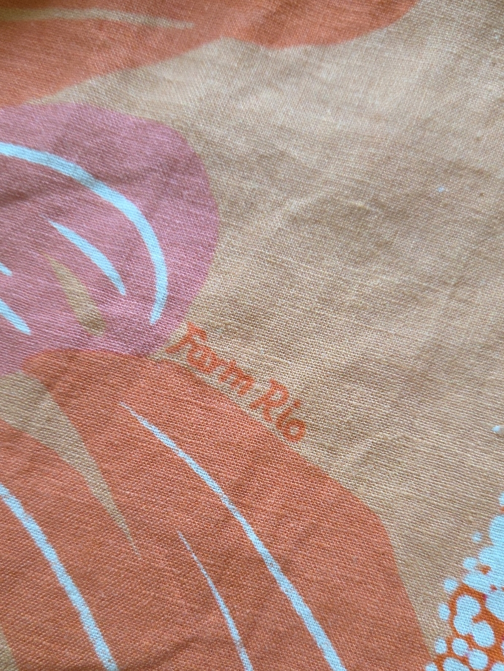 NWT Farm Rio x Anthro Orange Linen Blend Drop Waist Maxi Dress - Size L - Picture 6 of 14